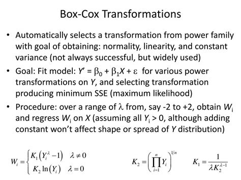 box cox power transformation